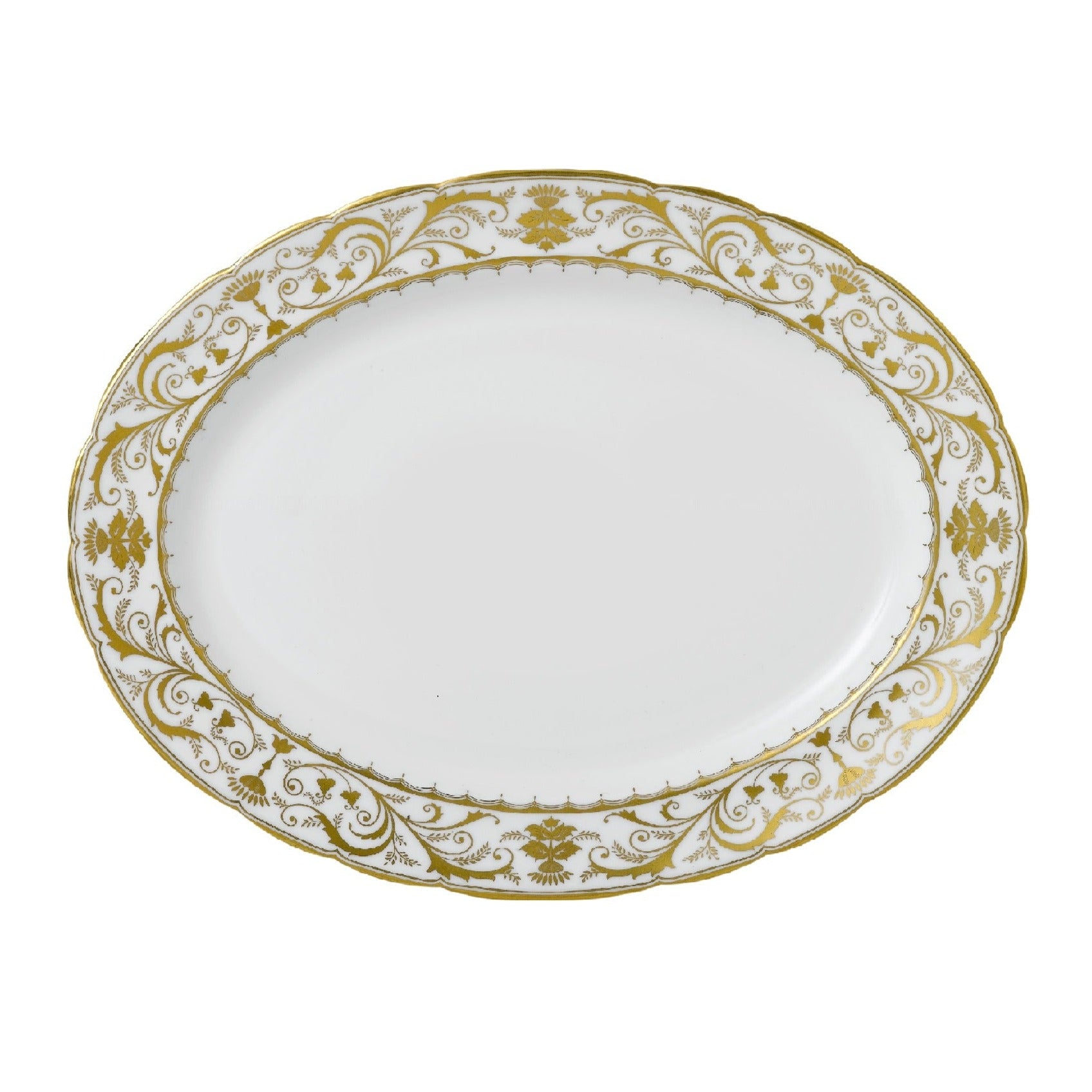 ダーリーアビー ホワイト オーバルディッシュ(34.5-41cm)