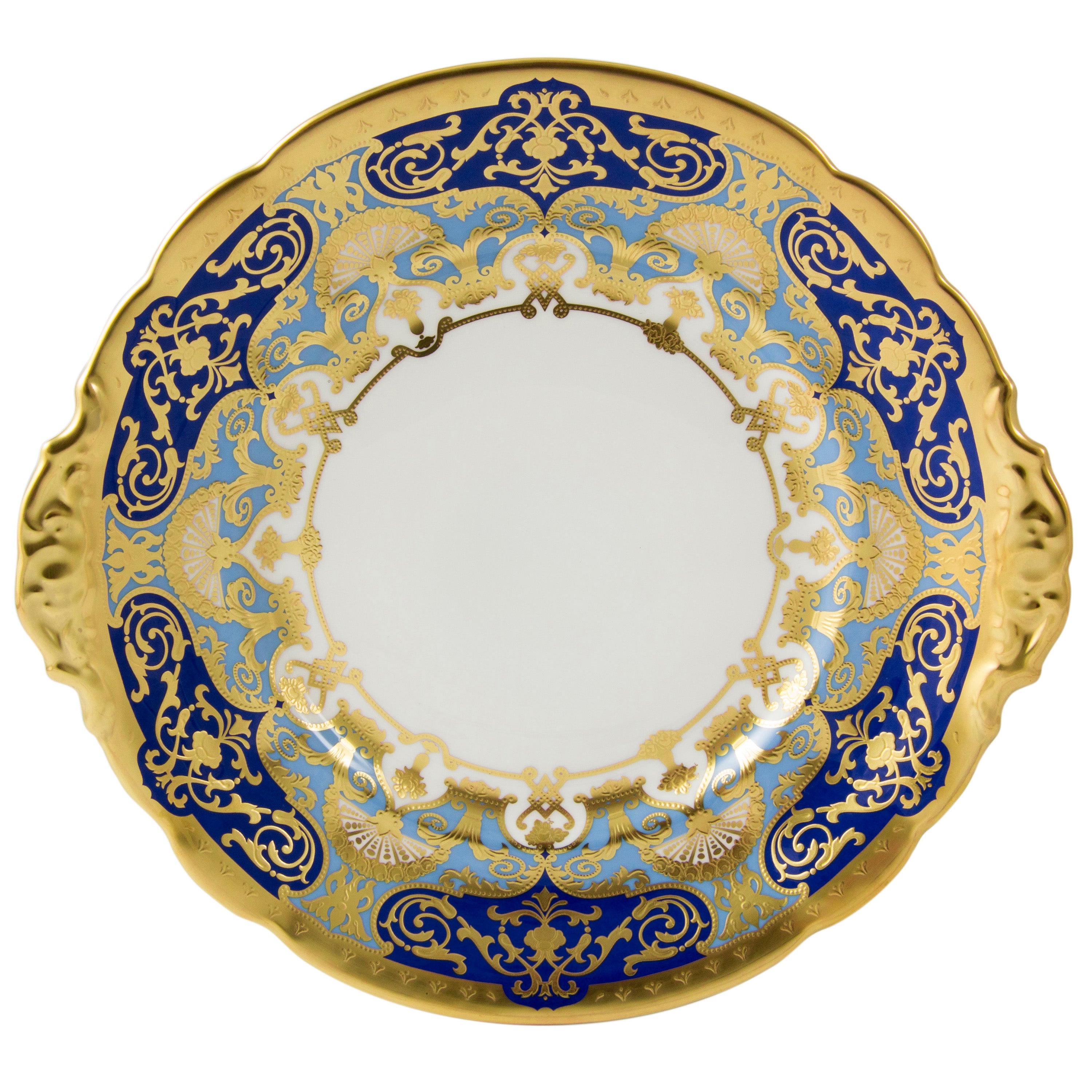 ヘリティッジ コバルト&ダークブルー パン&バタープレート(24cm)