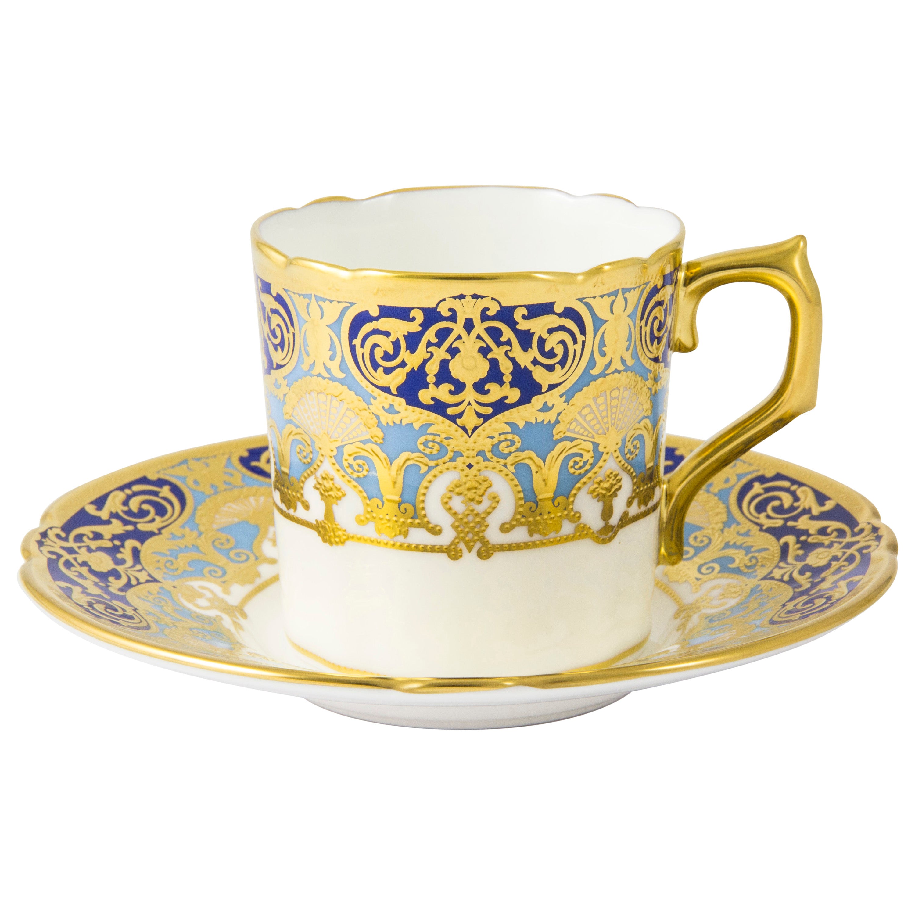 ヘリティッジ コバルト&ダークブルー コーヒーカップ&ソーサー(140ml)