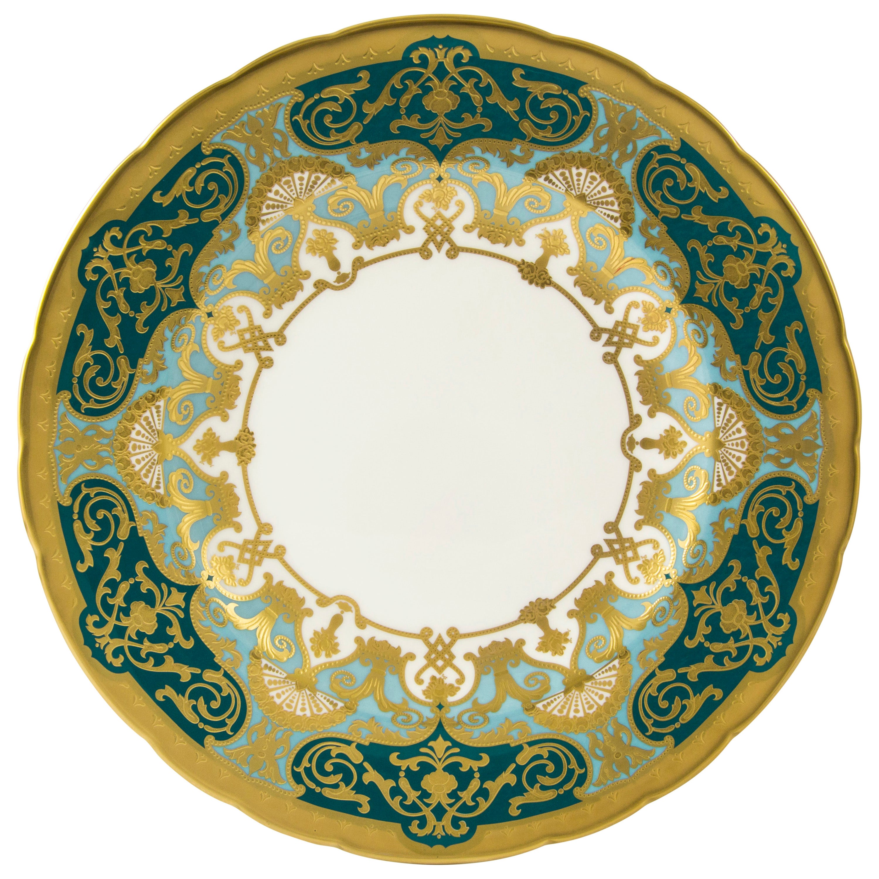 ヘリティッジ グリーン&ターコイズ プレート(16-27cm)