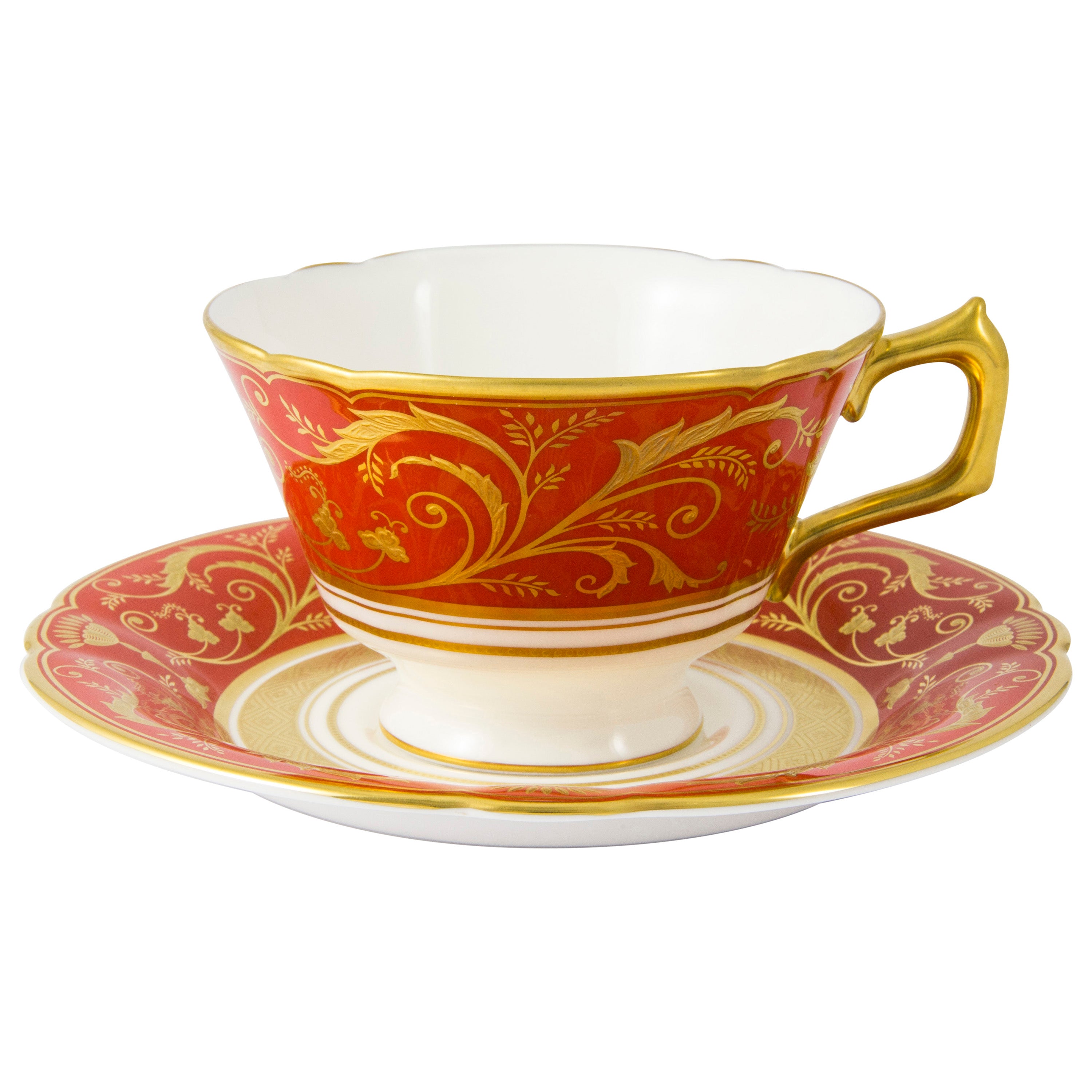 リージェンシー レッド ティーカップ&ソーサー(225-340ml)