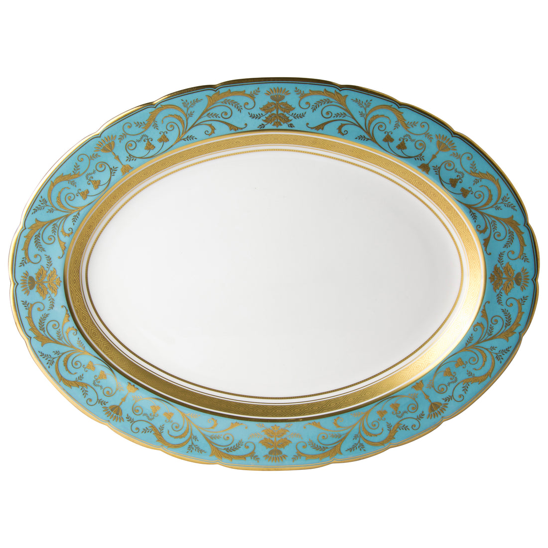 リージェンシー ターコイズ オーバルディッシュ(34.5-41cm)