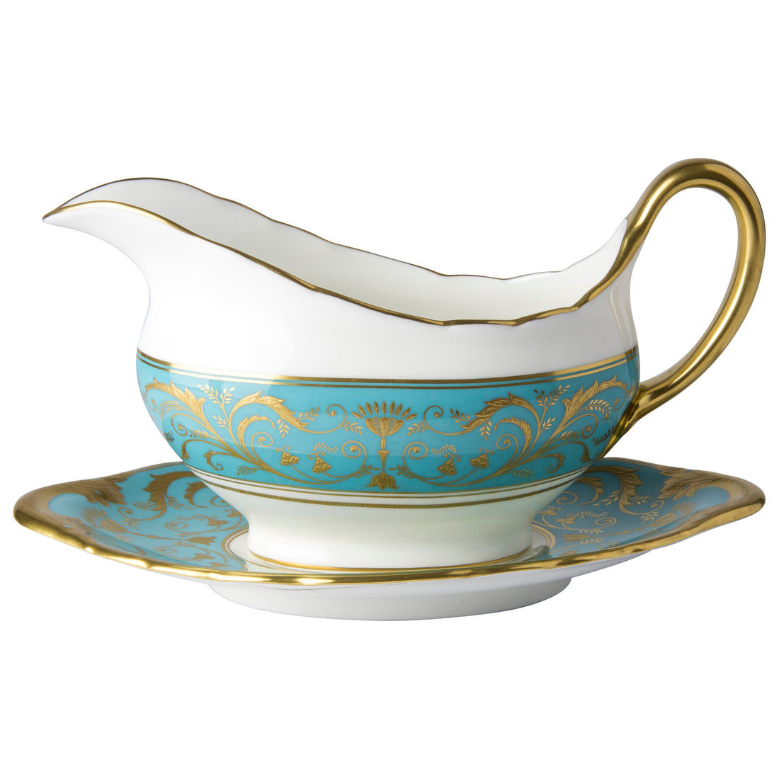 リージェンシー ターコイズ ソースボート&スタンド(455ml)