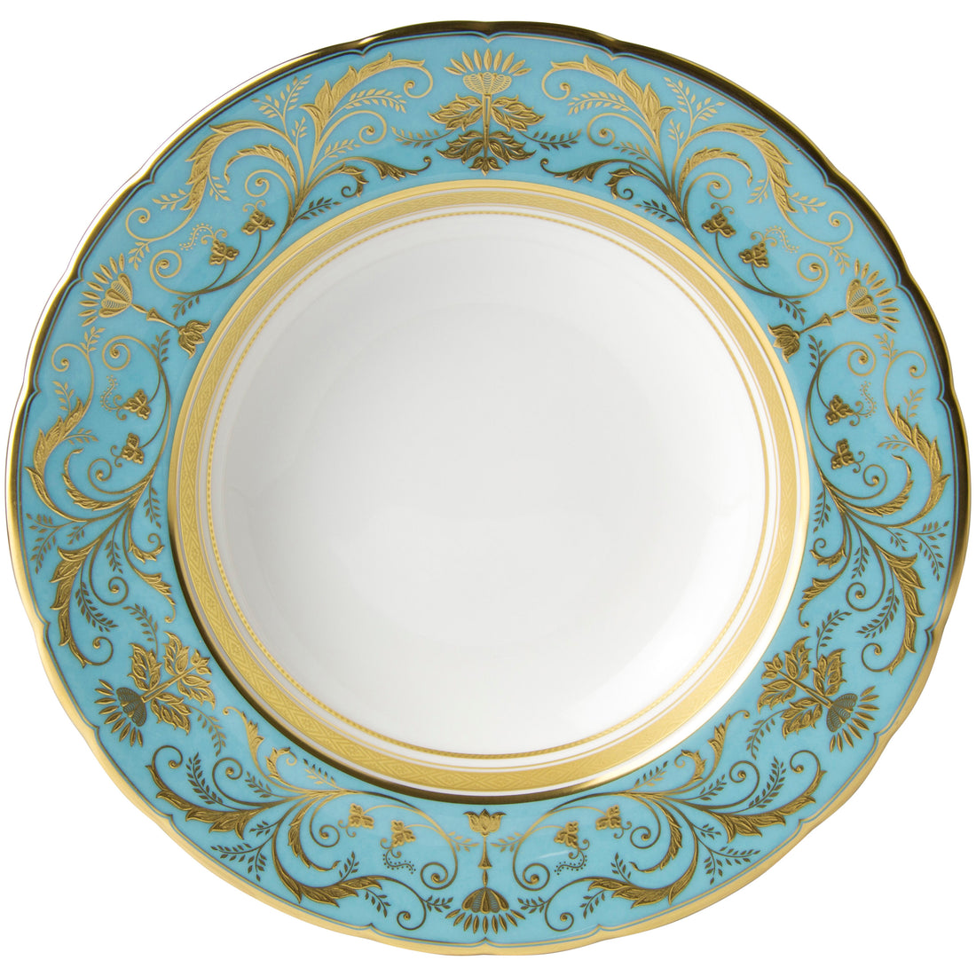 リージェンシー ターコイズ スープ皿(21.5cm)