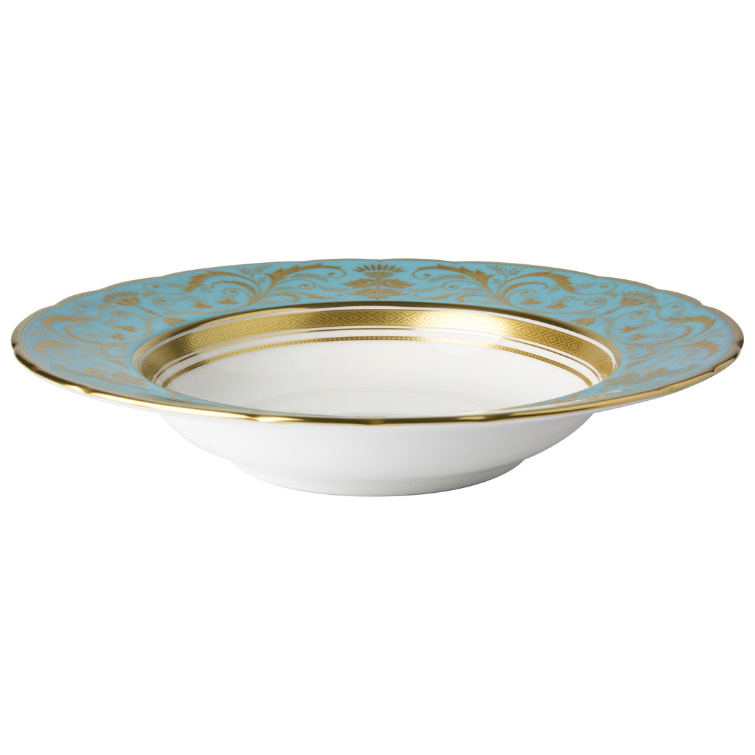 リージェンシー ターコイズ スープ皿(21.5cm)