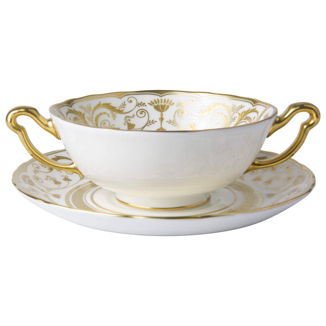 リージェンシー ホワイト クリームスープカップ&ソーサー(340ml)