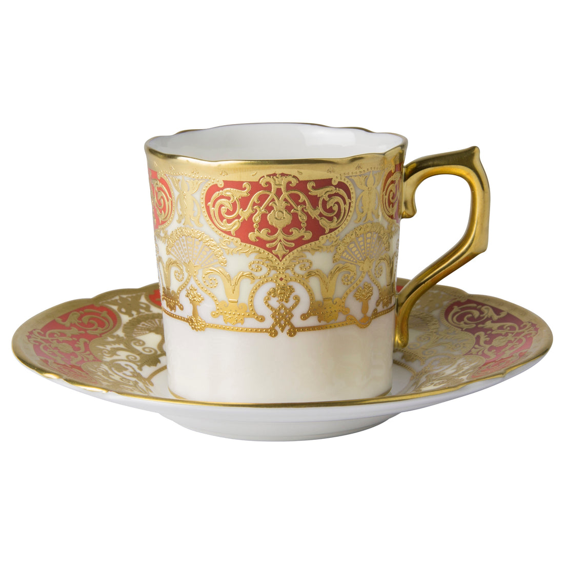 ヘリティッジ レッド&amp;クリーム コーヒーカップ