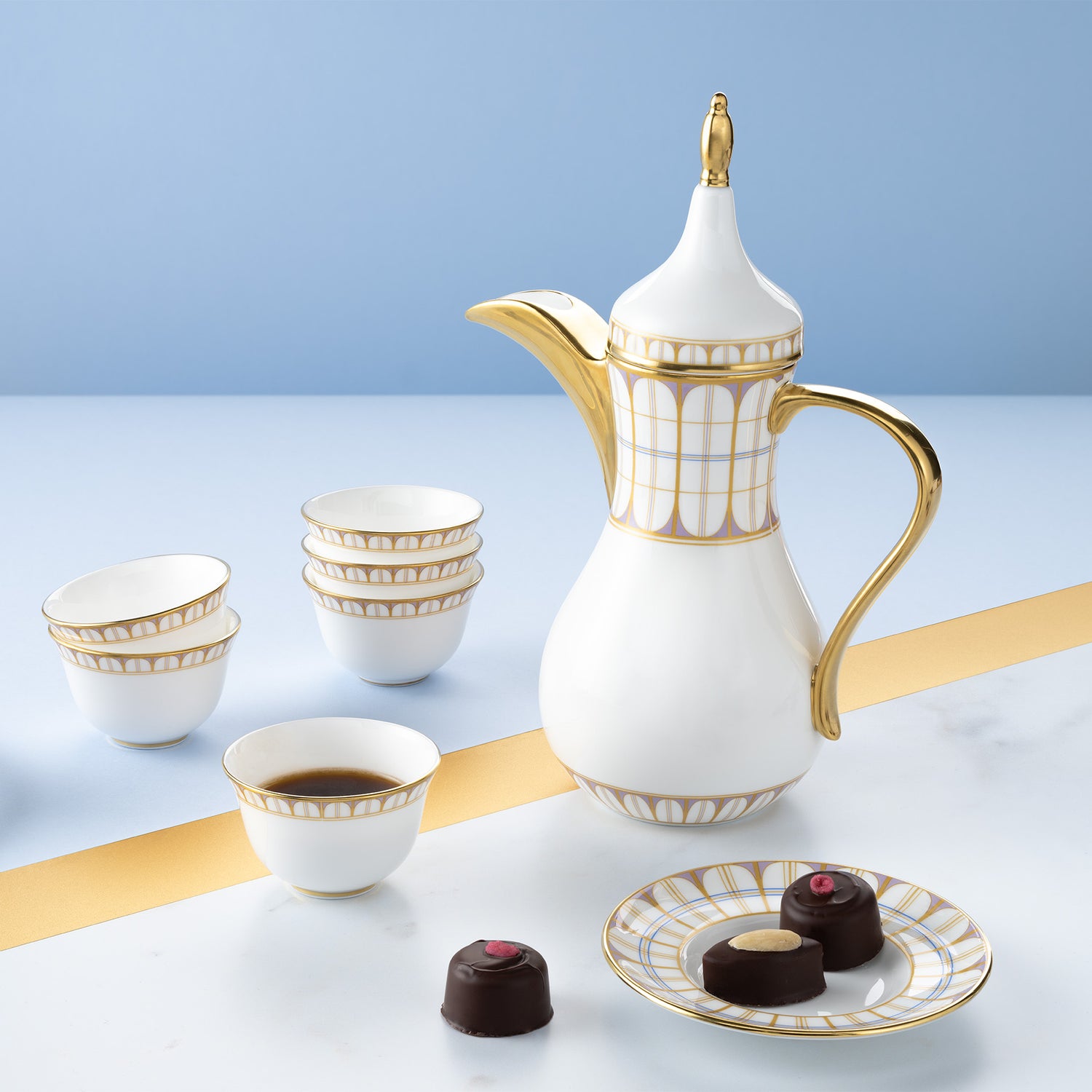 ロイヤルアトリエ アラビアンコーヒーポット＆カップ6個セット