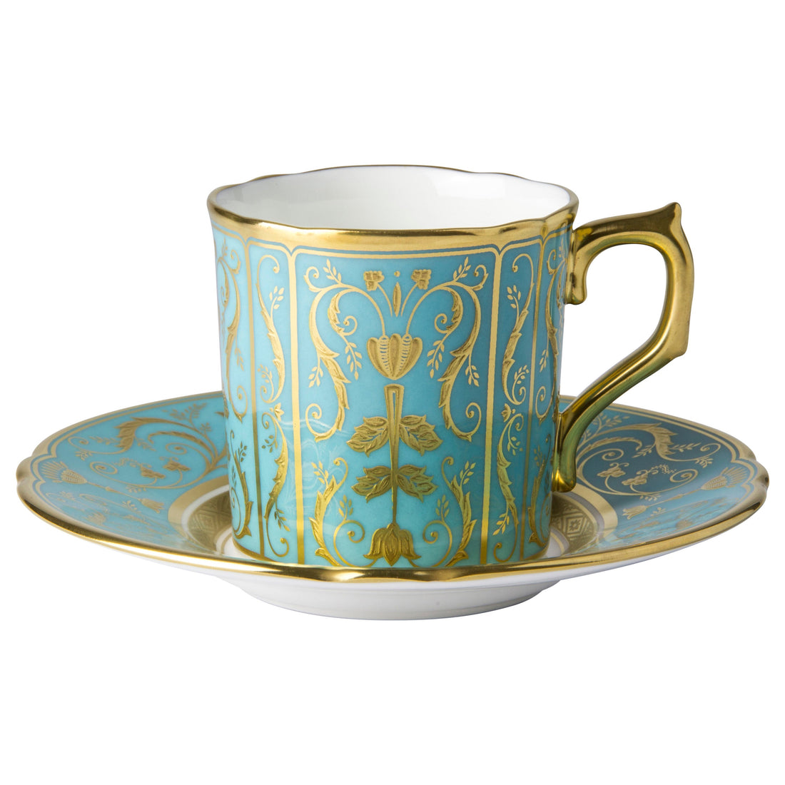 リージェンシー ターコイズ コーヒーカップ＆ソーサー