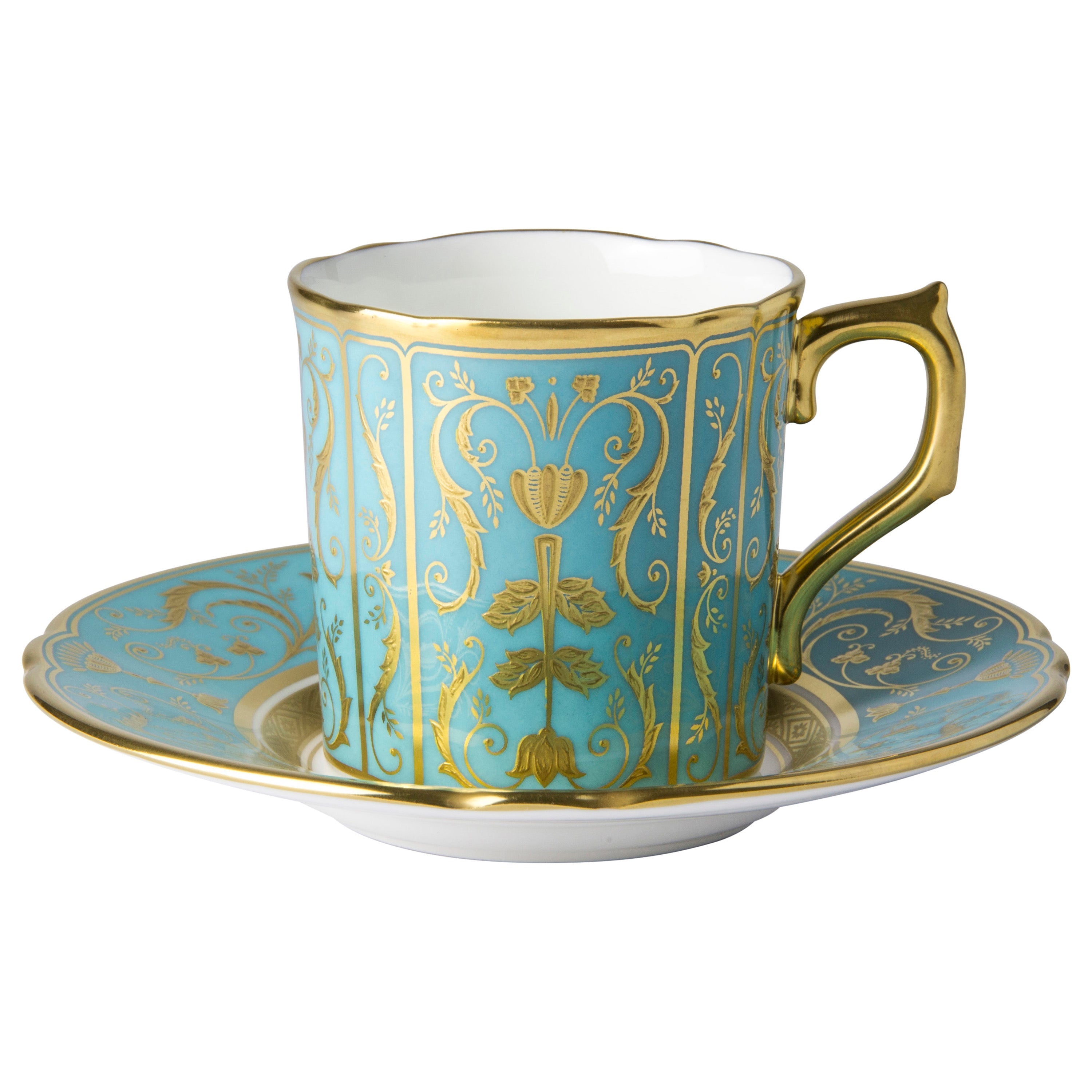 リージェンシー ターコイズ コーヒーカップ＆ソーサー