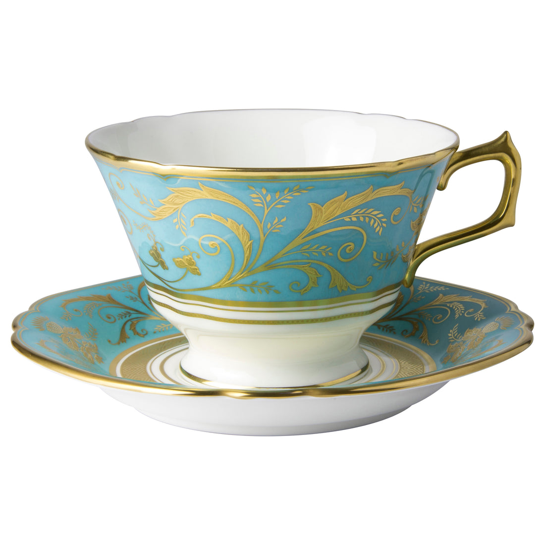 リージェンシー ターコイズ ティーカップ&ソーサー(225-340ml)